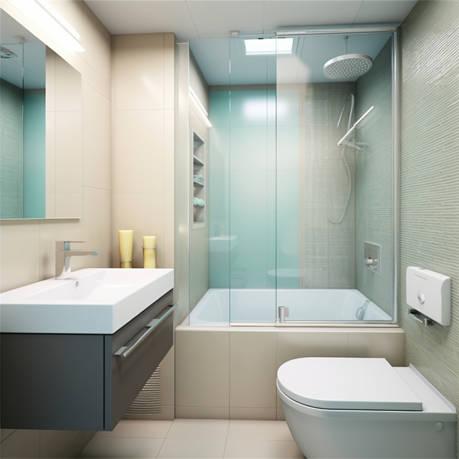 Alta Property Services bathroom remodeling project &mdash; custom tile shower and vanity installation in DuPage County, IL
