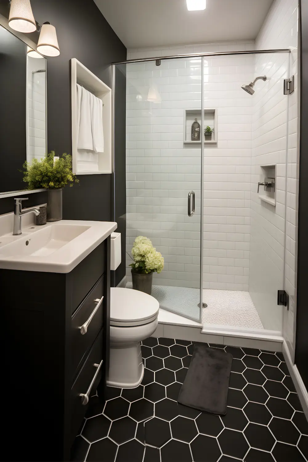 Beautifully remodeled bathroom in Arlington Heights IL completed by Alta Property Services