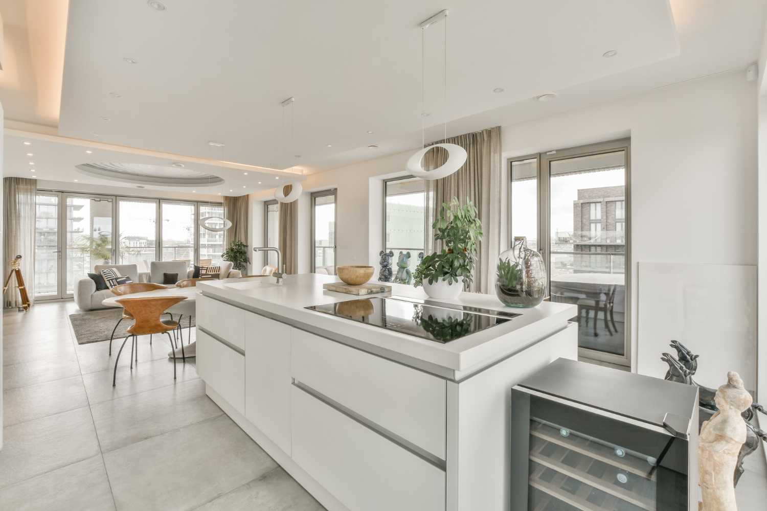 Alta Property Services completed kitchen remodel in DuPage County &mdash; custom white cabinetry with quartz countertops