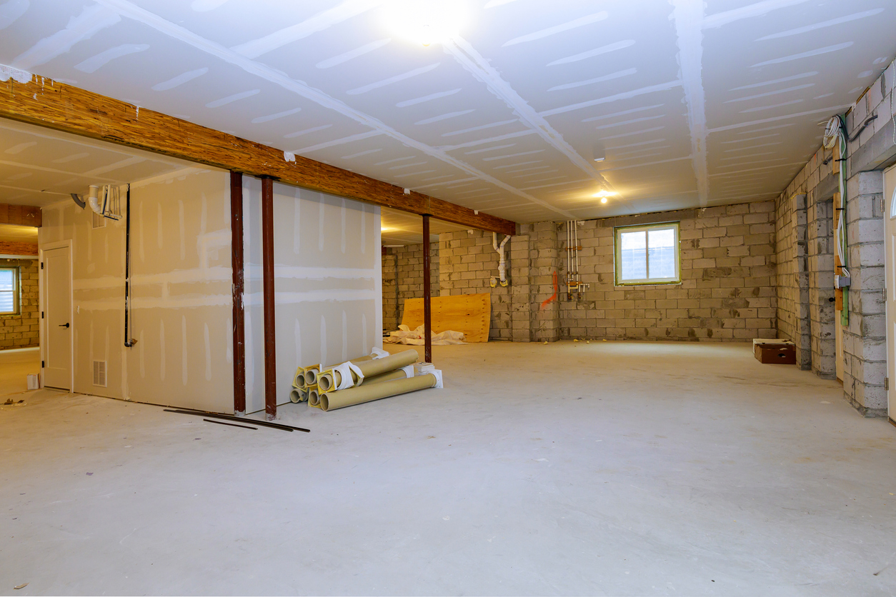 Alta Property Services crew finishing a basement in DuPage County Illinois