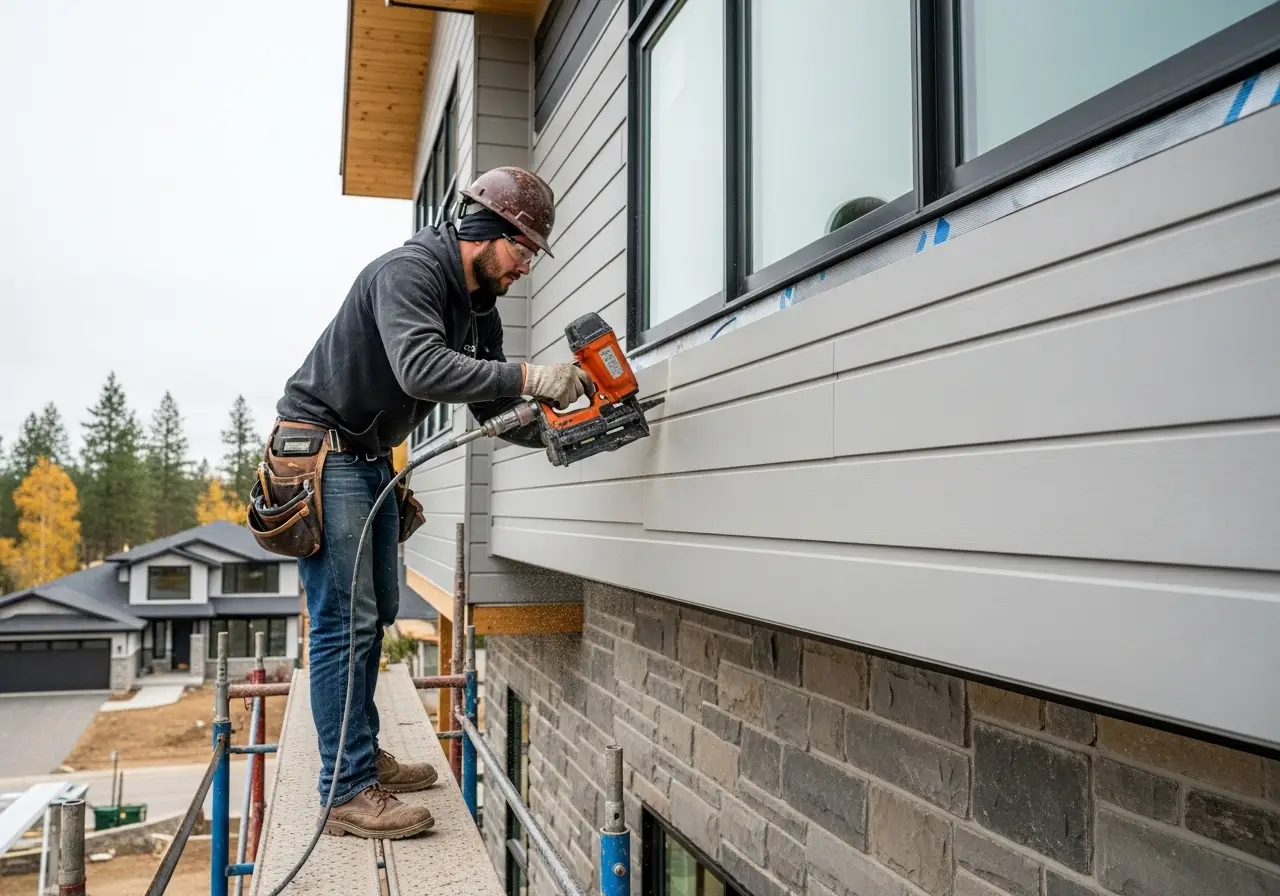 Alta Property Services crew performing fiber cement siding installation and repair in DuPage County IL