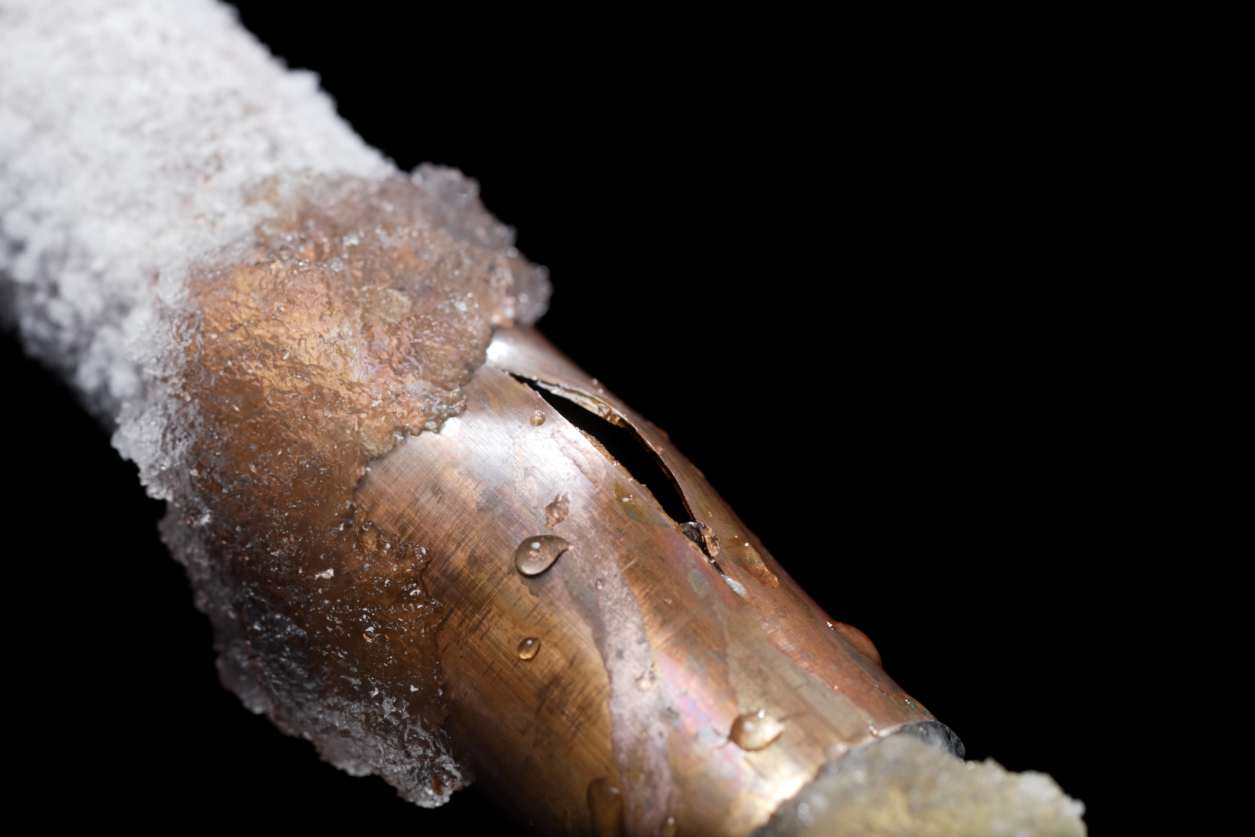 Alta plumber repairing a burst pipe in a DuPage County home