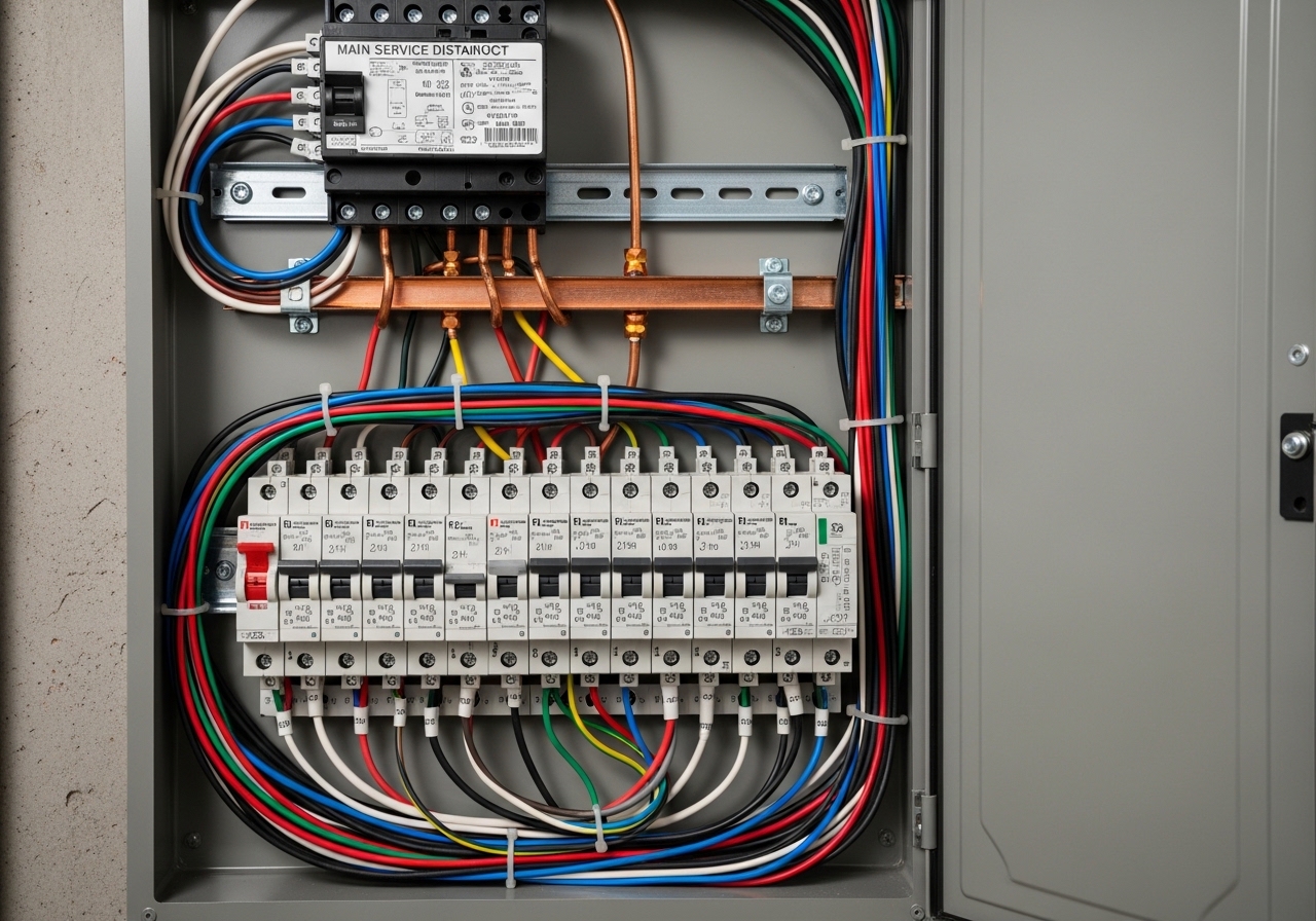 Alta technician performing electrical panel upgrade in Hoffman Estates IL