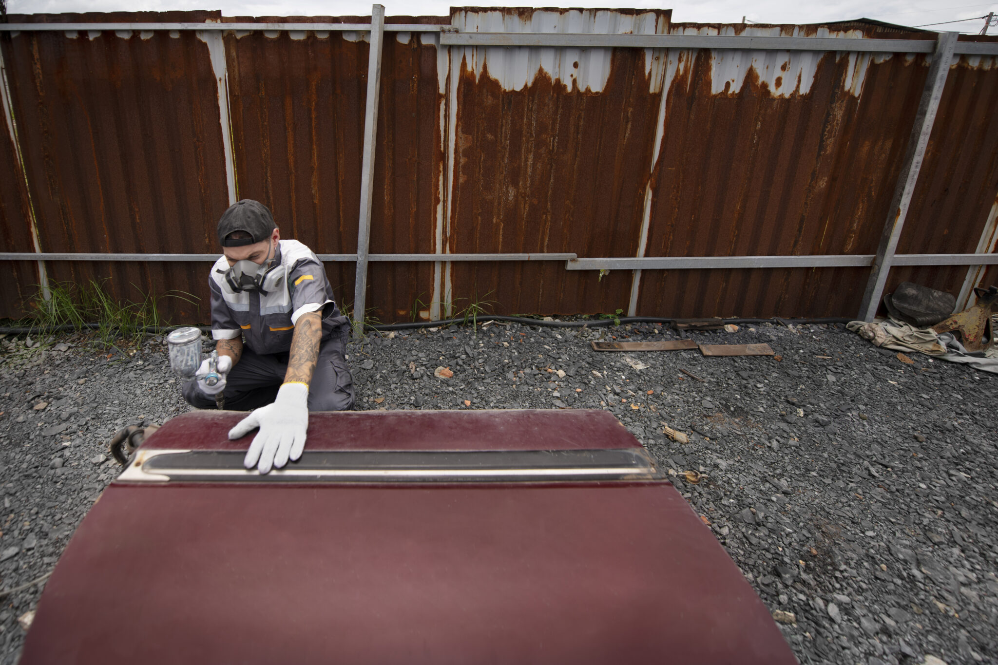 Alta Property Services technician performing emergency storm damage repair on a Chicagoland residential roof