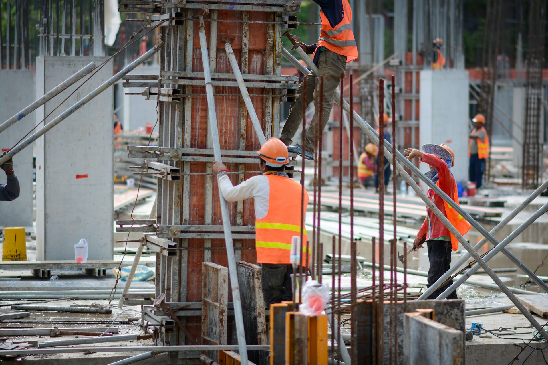 Commercial buildout in progress — open-plan office space under construction in the Chicago area